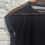 BALENCIAGA 
BLACK NET VEST TOP