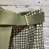 AMIRI	WOVEN LEATHER SHORTS BELTED