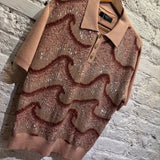 AMIRI	SEQUIN BEADED POLO SHIRT