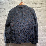 STEVE BELL BESPOKE BLACK/BLUE EMBROIDERED DINNER JACKET
