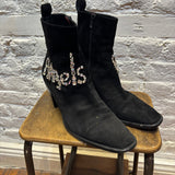 CHRISTIAN LOUBOUTIN
BLACK SUEDE ANKLE BOOTS