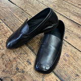 LEMAIRE BLACK LEATHER LOAFERS