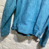 PAUL SMITH TEAL BLUE SUEDE JACKET