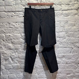 COMME DES GARCONS	HOMME PLUS BLACK SPLIT KNEE TROUSERS