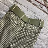 AMIRI	WOVEN LEATHER SHORTS BELTED
