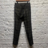 DRIES VAN NOTEN GREY LINEN/COTTON CHECK SUIT
