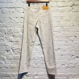 MARTINE ROSE GREY FLORAL PRINTED JEANS