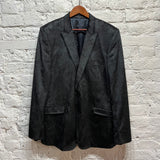 VERSACE COLLECTION 
BLACK VELVET MOIRÉ JACKET