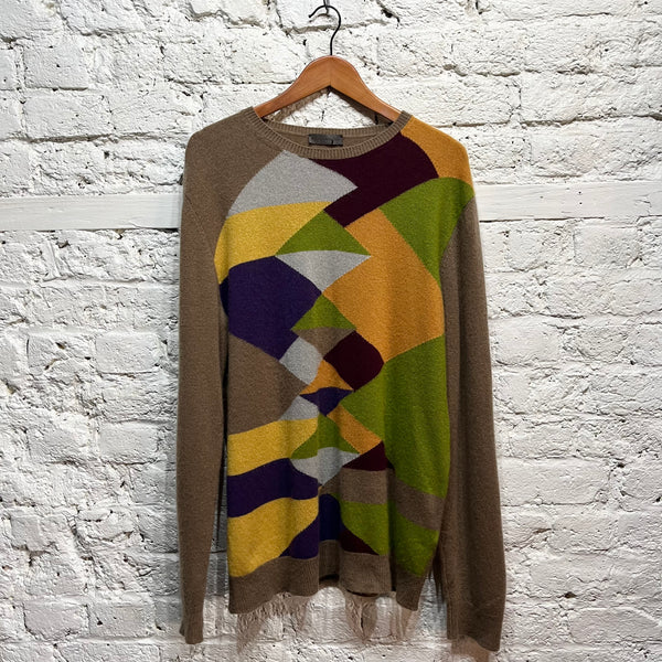 ETRO
MULTI COLOUR CASHMERE CREW NECK JUMPER