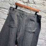 COMME DES GARCONS SHIRT
GREY/MINT CHECK FRONT WOOL TROUSERS