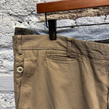 ALEXANDER MCQUEEN	GREEN / TAN DECONSTRUCTED RECONSTRUCTED TROUSERS