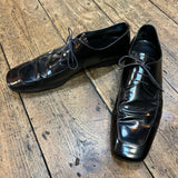 PRADA
BLACK SQUARE TOE LACE UP SHOES