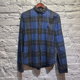 Alexander McQueen MCQ	BLACK / BLUE PLAID SHIRT
