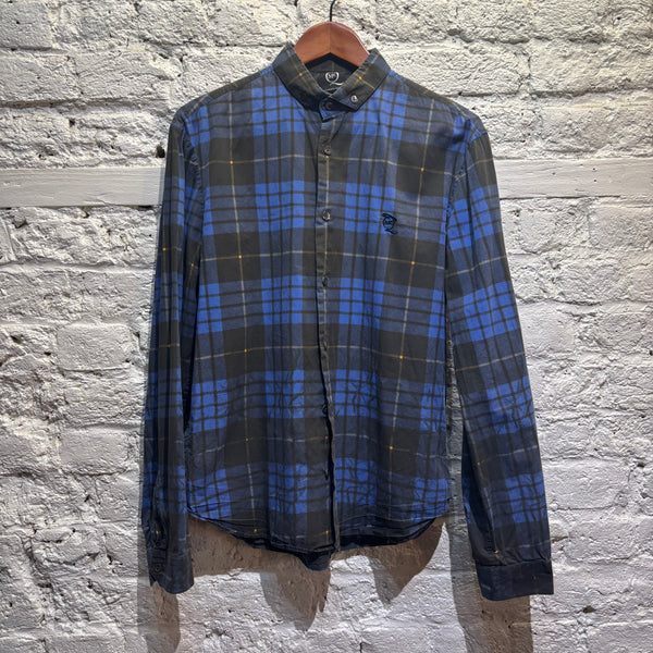 Alexander McQueen MCQ	BLACK / BLUE PLAID SHIRT