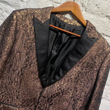 STEVE BELL BESPOKE BRONZE EMBROIDERED DINNER JACKET