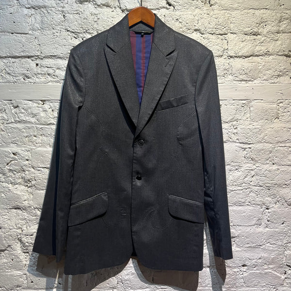 VIVIENNE WESTWOOD MAN GREY WOOL LUREX JACKET