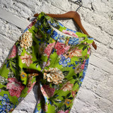 MARTINE ROSE GREEN FLORAL JEANS