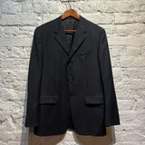 PRADA BLACK 3 BUTTON WOOL JACKET