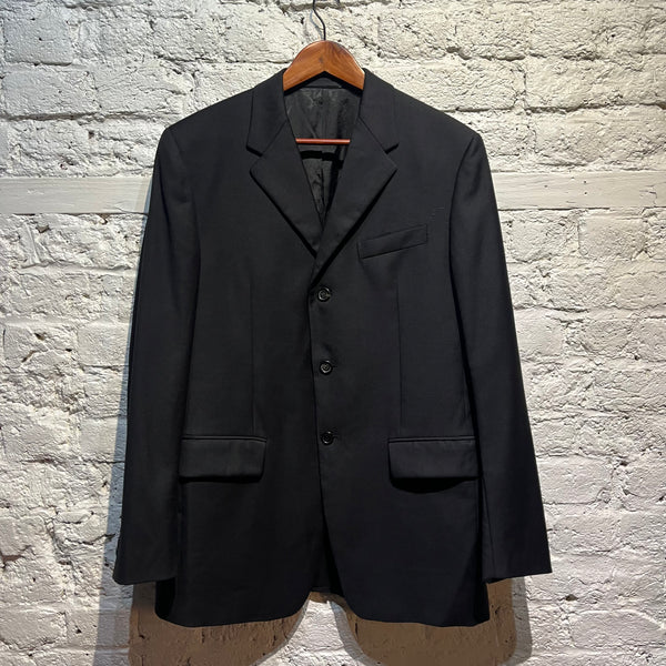 PRADA BLACK 3 BUTTON WOOL JACKET