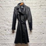 ARMANI COLLEZIONI BLACK WOMENS COTTON TRENCH COAT