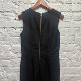 ACNE STUDIOS BLACK COTTON DRESS WITH WHITE COTTON LINING