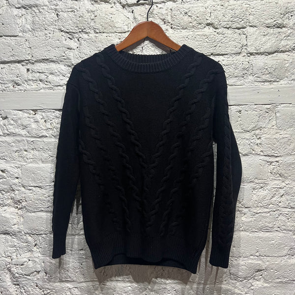 ERDEM
BLACK CABLE KNIT SWEATER