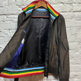 PAUL SMITH 
KHAKI SATIN BOMBER JACKET