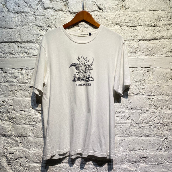 UNDERCOVER WHITE MYTHICAL DEER T-SHIRT