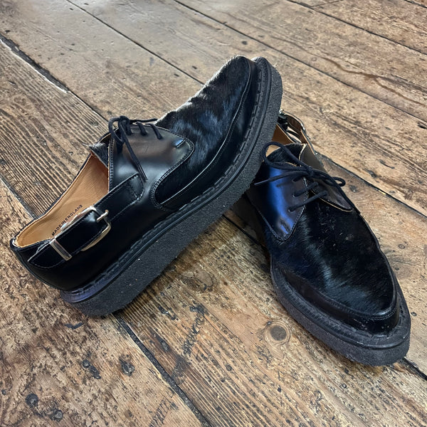 COMME DES GARÇONS HOMME PLUS + GEORGE COX BLACK BROTHEL CREEPERS