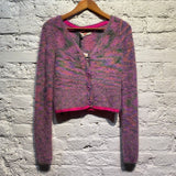 ANDERSSON BELL “SULLIVAN” PINK MIX FLUFFY CARDIGAN