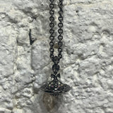 VIVIENNE WESTWOOD PETITE ORB GUNMETAL/AURORA PENDANT