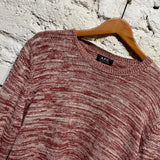 A.P.C.
RED MELANGE COTTON JUMPER