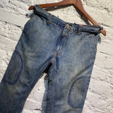 JUNYA WATANABE WASHED DENIM JEANS WITH ZIPS