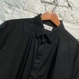 SAINT LAURENT BLACK COTTON SHIRT