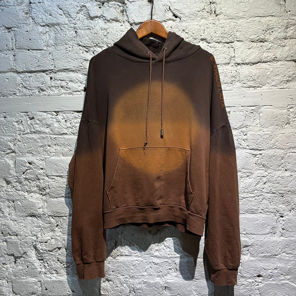 ECKHAUS LATTA BROWN JERSEY HOODIE