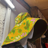 ALÉMAIS COTTON YELLOW FLORAL SUN HAT
