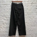 DRIES VAN NOTEN
BLACK CANVAS OVERSIZE RAW EDGE CARGO