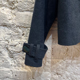 J'AI MAL A LA TETE PETROL BLUE FELT PEACOAT