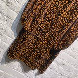 JUNYA WATANABE ORANGE BROWN VELVET FLOCKED DRESS