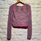 ANDERSSON BELL “SULLIVAN” PINK MIX FLUFFY CARDIGAN