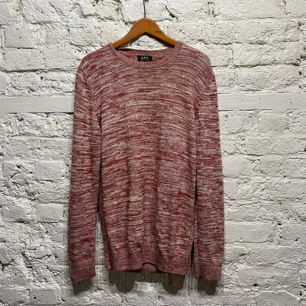 A.P.C.
RED MELANGE COTTON JUMPER