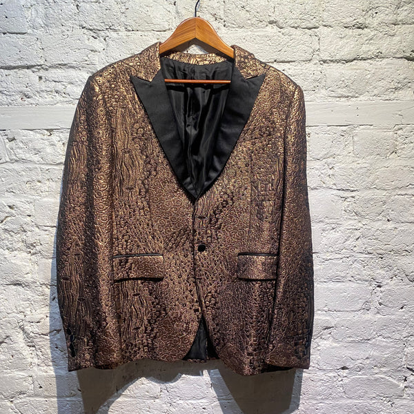 STEVE BELL BESPOKE BRONZE EMBROIDERED DINNER JACKET