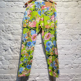 MARTINE ROSE GREEN FLORAL JEANS