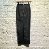 RICK OWENS BLACK MATTE SEQUINNED SLIM SKIRT