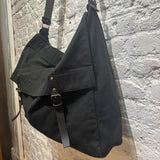 DRIES VAN NOTEN BLACK CANVAS MESSENGER BAG