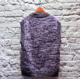 GANNI
PURPLE MELANGE WOOL ALPACA HAND-KNITTED IN ITALY TANK