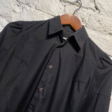 JUNYA WATANABE BLACK COTTON LONG SLEEVE SHIRT