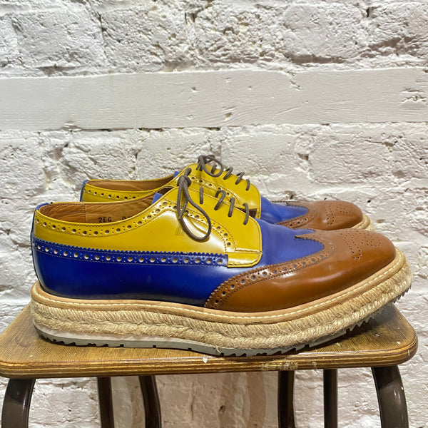 PRADA
YELLOW/BLUE/BROWN BROGUES