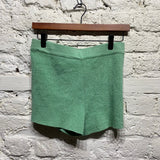 JACQUEMUS GREEN KNIT SHORTS