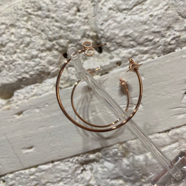 VIVIENNE WESTWOOD 
ROSE GOLD (BRASS) HOOPS